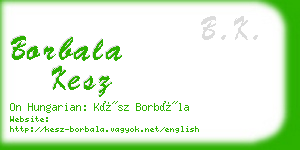 borbala kesz business card